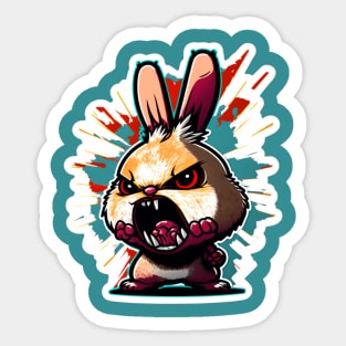 Angry Bunny Sticker